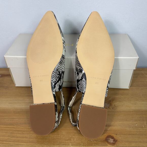 New Marc Fisher Fina2 Slingback Flats in Black Multi Women's Size 8 - Picture 10 of 10